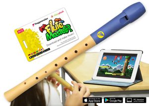 Flute Master (App) mit Holz-Kunststoff-Blockflöte (dt. GW)