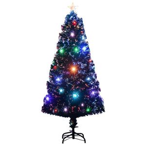 vidaXL Weihnachtsbaum mit Beleuchtung und Ständer 120 cm Glasfaser