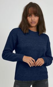 Pulz Jeans PZIRIS Damen Strickpullover Feinstrick Pullover mit Rundhalsausschnitt und Wolle mit Alpaka-Anteil