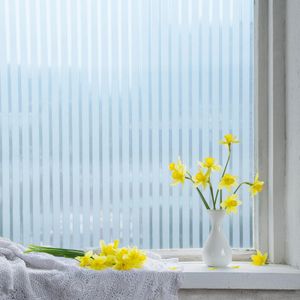 2x Fensterfolie 95% UV-Sonnenschutz Streifen Selbsthaftend Sichtschutzfolie Glasdekor (60x200cm)