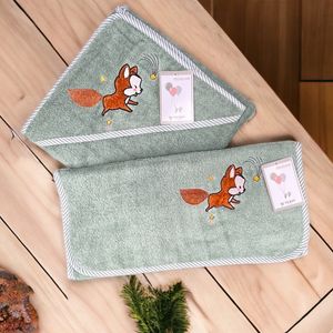 Ross Walk Frottee KIDSLINE Fuchs Lindgrün Handtuch oder Badetuch, Größe:Babybadetuch 100 x 100 cm