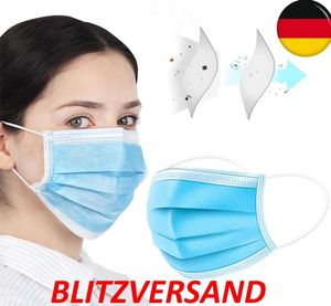 1000x Mundschutz 3 lagig , latexfrei Atemschutz Einweg Maske Hygieneschutz