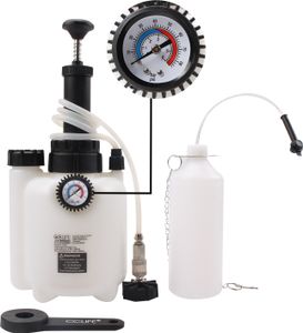 CCLIFE 3L Bremsenentlüftungsgerät Auto Bremsenentlüfter Bremsflüssigkeitswechselgerät mit 1L Absaugbehälter für E20 (ø43mm)