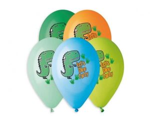 Balony Premium Hel Let's Dino Party 13cali 5szt.