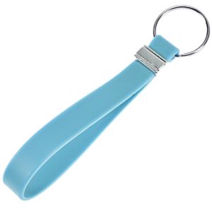 Silikon Schlüssel Band Key Tag Schlüssel Anhänger Fluoreszierend Blau