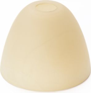 Lampenschirm Lampenglas Ersatzglas für Fassung E14 Lochmaß ø 30mm Kegelform aus Glas, Rauch Optik, Alabaster Beige
