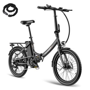 F20 Light Pro 20palcové elektrokolo 250W Citybike 36V/16,75Ah LCD Skládací a kompaktní elektrokolo - černé