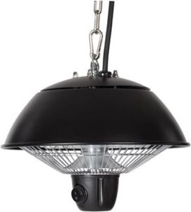 Perel Terrassen-Heizstrahler, 600 W, Halogen, Deckenmontage, Ein-/Ausschalter, Kette, 1 Heizstufe,