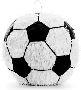 Piñata 35x35x35cm Fußball zum Befüllen Schwarz / Weiß