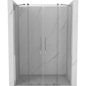 Mexen Velar Duo posúvacie sprchové dvere 160 cm, Priehľadné, Chrómová - 871-160-000-02-01