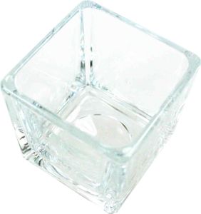Glaswürfel 6x6x6cm Vierkant Dekoglas Würfelglas Windlicht Teelichtglas vierkant