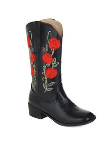 Stiefel Frauen Ziehen Auf Westliche Cowgirl Stiefel Kleid Vintage Bestickte Schuhe Nicht ,Farbe:Schwarz,Größe:43