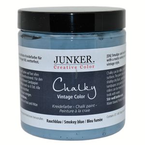 Kreidefarbe Chalky Vintage Color 250ml, Rauchblau - Junker Creative Color