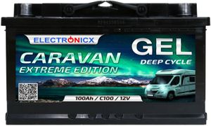 Electronicx Caravan EXTREME Edition GEL Batterie 100 AH 12V Wohnmobil Boot Versorgung