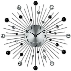 Designer Wanduhr - Uhr - Gerade schwarz/weiß