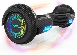 MEGA MOTION Hoverboard,Elektro Scooter 6,5 LED E-Balance Scooter mit Motorbeleuchtung und Bluetooth chrome rosa E-Skateboard
