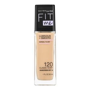 Maybelline Fit Me! Luminous + Smooth Foundation Flüssiges Make Up für eine einheitliche und aufgehellte Gesichtshaut 120 Classic Ivory 30 ml