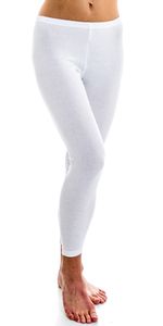 HERMKO 1720 Damen Legging aus 100% Baumwolle, Farbe:weiß, Größe:48/50 (XL)