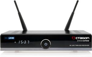 Octagon SF8008 V3 (Version 3) UHD 4K Supreme Twin Sat Receiver, 2X DVB-S2X Tuner, E2 Linux & Define OS, mit Aufnahmefunktion, M.2 M Key, Gigabit LAN, Kartenleser, Sat to IP, Multistream, WiFi WLAN