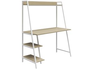 Fogh | Ladder Desk Blasse Eiche auf weißem Metall