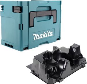 Makita MAKPAC 3 Kunststoffkoffer ( 821551-8 ) + Einlage für Winkelschleifer DGA 511 513 517 ( 839252-4 )
