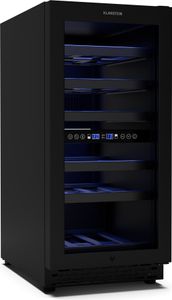 Klarstein Vinovilla 30 Duo Weinkühlschrank 2 Zonen - 32 Flaschen, 5-18 °C, LED-Touch, Leise 39 dB, Mattschwarz, Einbau, Weinklimaschrank Beleuchtet