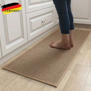 Kuchyňské rohože, jutový kuchyňský koberec protiskluzový a savý, koberec běžec vysoce kvalitní gumová podrážka, kuchyňský koberec omyvatelný pro dřez v kuchyni chodba 44x120cm