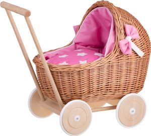 Kočárek pro panenku Lili v přírodních barvách (růžový) Kočárek pro panenku Lili v přírodních barvách (růžový)