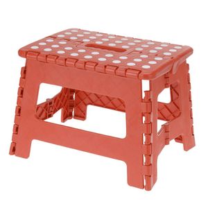 H&S Decoration protišmyková skladacia stolička plastová červená 22cm x 29cm x 22cm