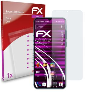 atFoliX FX-Hybrid-Glass Panzerfolie kompatibel mit Oscal C60 Glasfolie