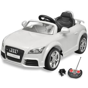 vidaXL Audi TT RS Aufsitz-Auto für Kinder mit Fernsteuerung Weiß