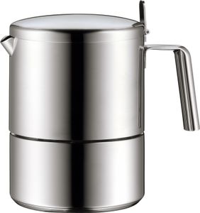 WMF Kult Espressokocher 300ml, Espressomaschine für 6 Tassen, Cromargan Edelstahl mattiert, Induktion, spülmaschinengeeignet