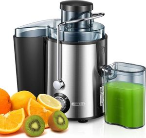Sokowirówka do warzyw i owoców, sokowirówka odśrodkowa o mocy 600 W, łatwa do czyszczenia i zapobiegająca kapaniu, 2 ustawienia prędkości HDeye