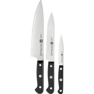 Zwilling 36130-003 Messerset Gourmet, Edelstahl, Silber / Schwarz, 3 Teilig