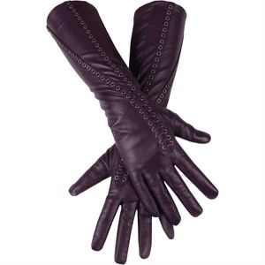 Lamm-Nappaleder Damenhandschuhe Lang, Winter Handschuh, hochwertiges weiches Leder, winddicht und atmungsaktiv