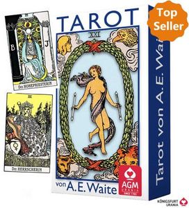 Tarot von A.E. Waite, Tarotkarten (mini)  Waite:Tarot von A.E. Waite,Ktn.  Karten im Miniformat  78 Tarotkarten durchgängig farbig.