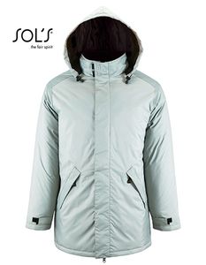 SOLS Herren Regen-Jacke Unisex bunda s polstrovanou podšívkou Robyn 02109 Grau Metal Grey 3XL