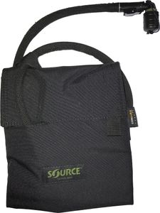 Source - Kangaroo - faltbare Feldflasche 1L mit Tasche - Trinksystem - Collapsible Canteen - Tactical Gear, Farbe:schwarz - schwarz