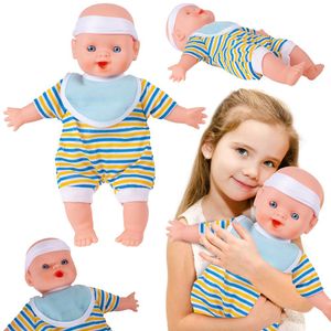 Malplay Wieche Anziehpuppe  26 Cm Groß Im Bunte Strampelhöschen Stoff- Babypuppe Mit Toneffekt Und Strampler Zum Anziehen Für Kinder Ab 3 Jahren