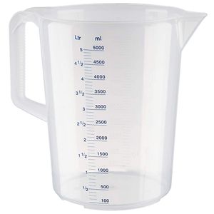 APS Messbecher 5,0 Liter transparent aus Polypropylen