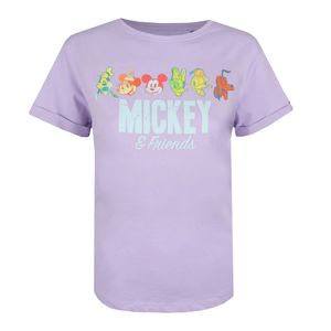 Disney - "Mickey & Friends" T-Shirt für Damen TV985 (M) (Flieder)