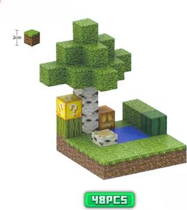 Sada 48 magnetických stavebnic, kreativní stavebnice STEM, magnetické stavebnice pro děti od 3 let, pixelový design - MAGCRAFTI
