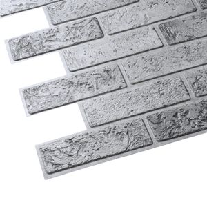 3D PVC Wandpaneele / Deckenpaneele, Gray Brick, 1 Platte, Ziegelstein | STM