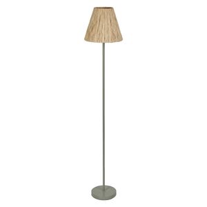 LEDVANCE Standleuchte Decor Raffia grün-braun aus Bast und Metall, E27, 1600 mm Höhe, Leuchtenschirm aus recyceltem Material, nachhaltig durch austauschbare Lichtquelle, einfache Montage