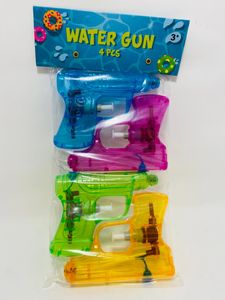 Mini Wasserpistolen 4 Stück - Wasserpistole - 3 Jahre + - blau rosa grün gelb