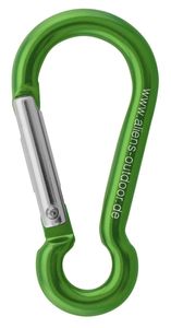 Zubehörkarabiner MINI 5 cm - Aliens, Farbe:hellgrün
