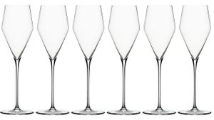 Zalto 6 Gläser Champagne Weinglas 11552 x 3 + Gratis 4er Set EKM Living Edelstahl Trinkhalme