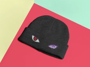 Czapka zimowa Naruto Sharingarn Rinnegan eyes Sasuke beanie wełniana czapka Merchandis unisex