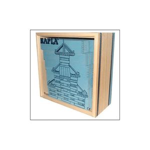KAPLA-Holzplättchen 40er Box hellblau Pinienholz Bausteine