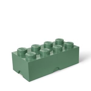 LEGO Aufbewahrungsbox mit 8 Noppen sand green